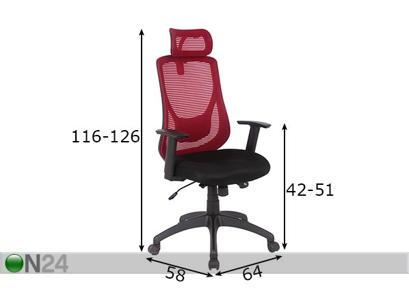 Рабочий стул Delta размеры