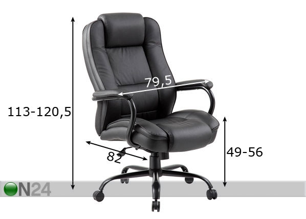 Рабочий стул Elegant XXL размеры