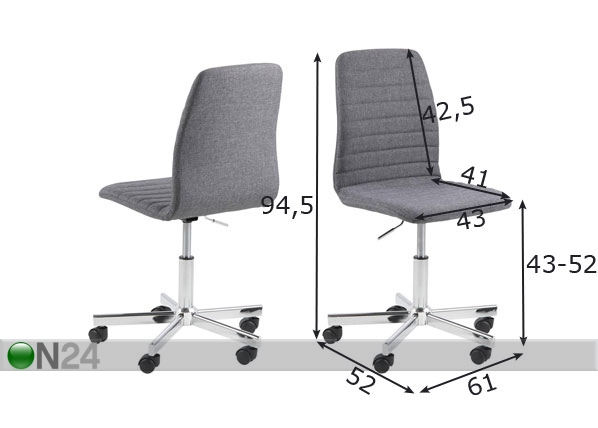 Рабочий стул Fly размеры