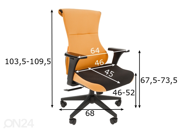 Рабочий стул Game 10 размеры