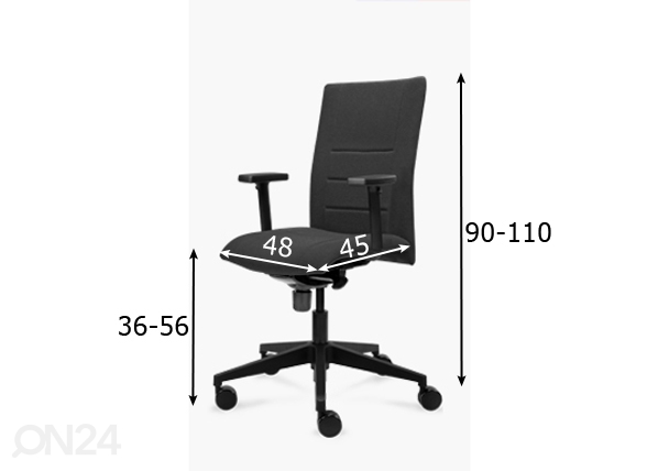 Рабочий стул Horo Manager размеры