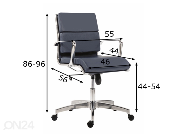 Рабочий стул Kase размеры