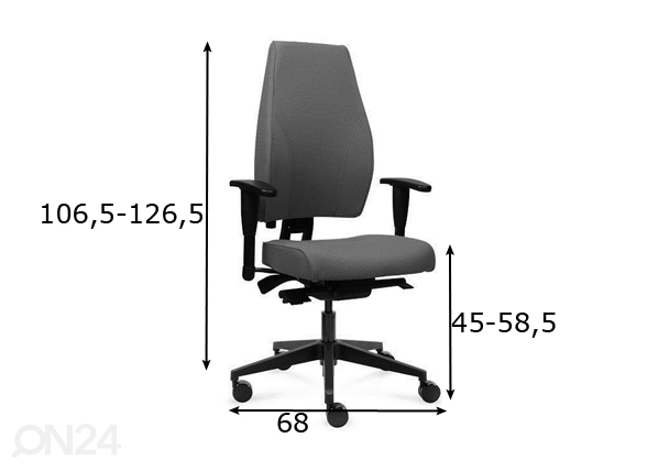 Рабочий стул Magna Executive размеры