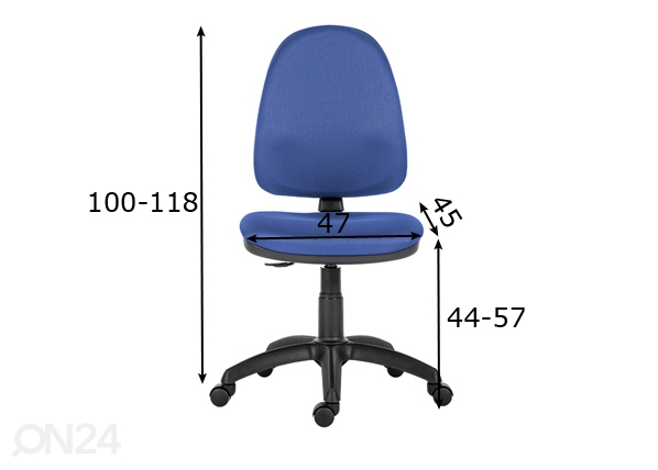 Рабочий стул Mek D4, синий размеры
