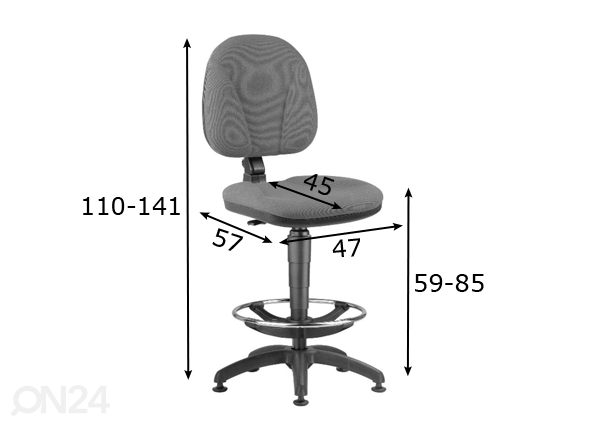 Рабочий стул Mek Ergo размеры