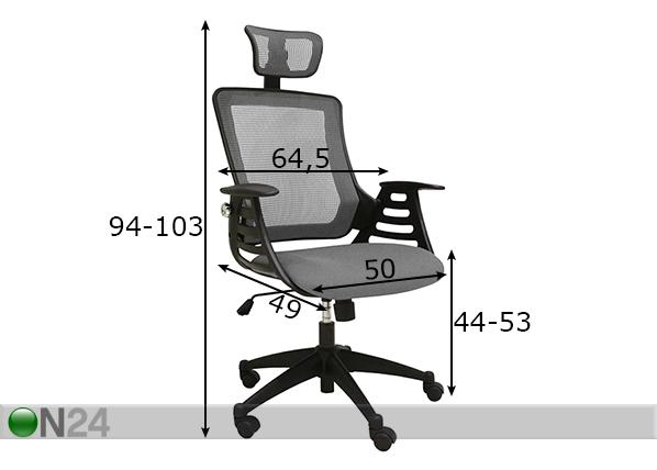 Рабочий стул Merano размеры