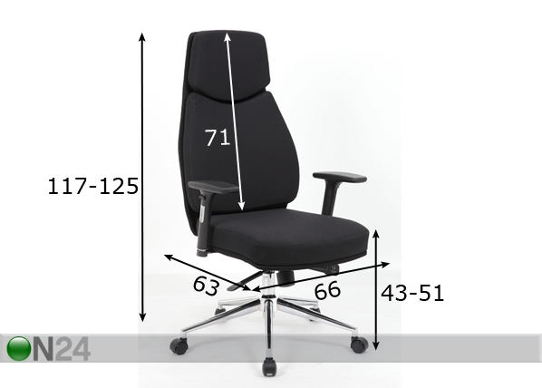 Рабочий стул Milton размеры