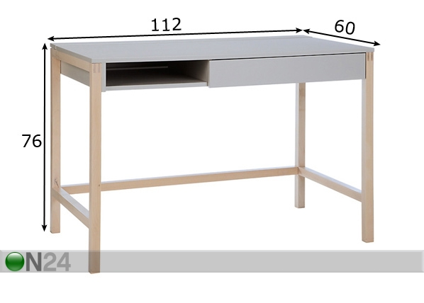 Рабочий стул Northgate Desk MEL Gray/Birch размеры