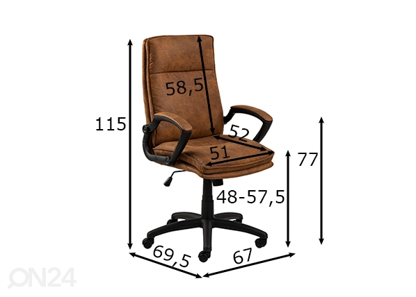Рабочий стул Pit размеры