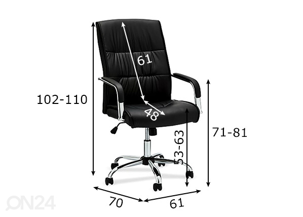 Рабочий стул Rex размеры