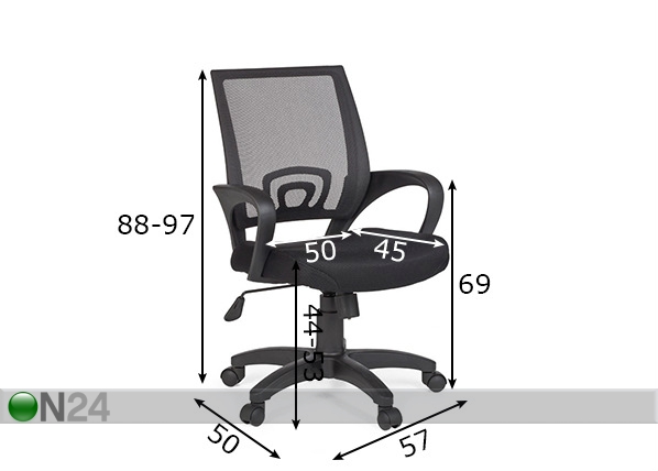 Рабочий стул Rivolo размеры