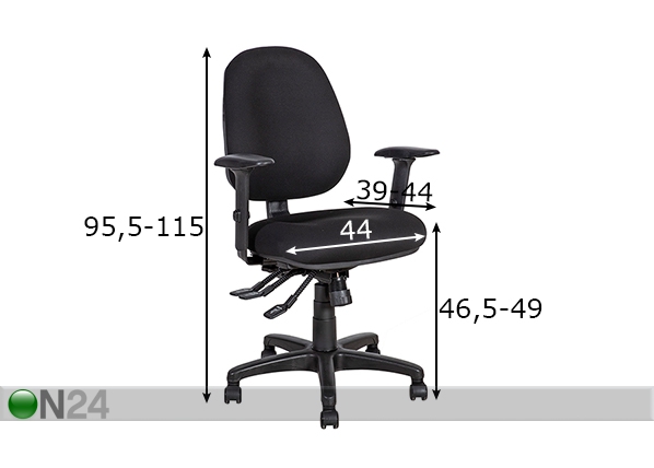Рабочий стул Saga размеры