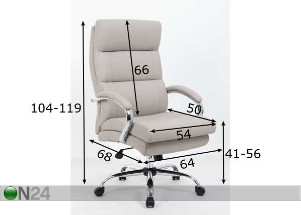 Рабочий стул Silverton XL размеры