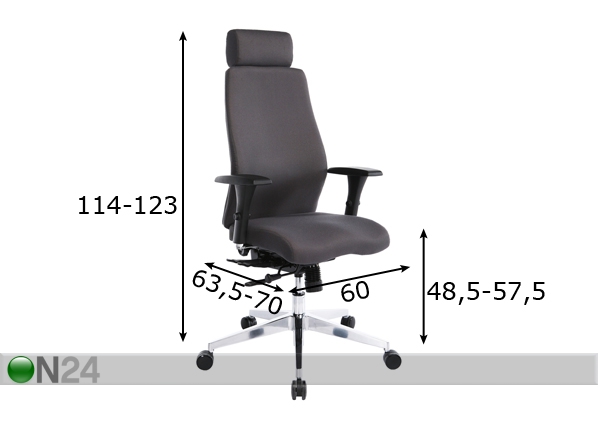 Рабочий стул Smart Extra размеры