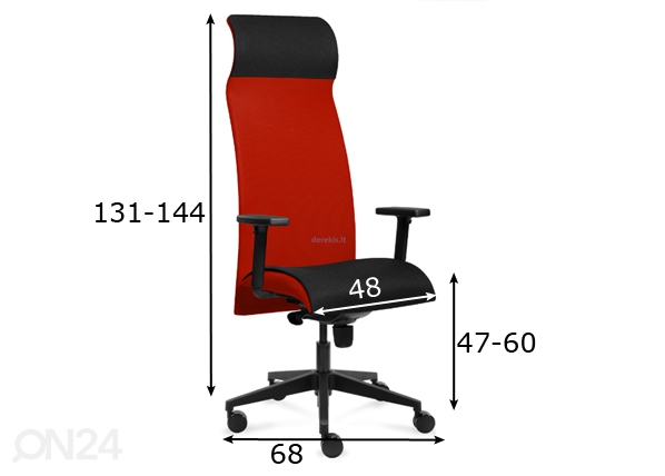 Рабочий стул Solium Executive размеры