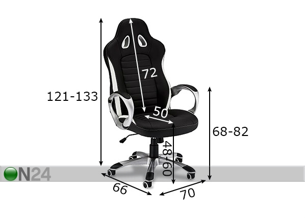Рабочий стул Speedy 2 размеры