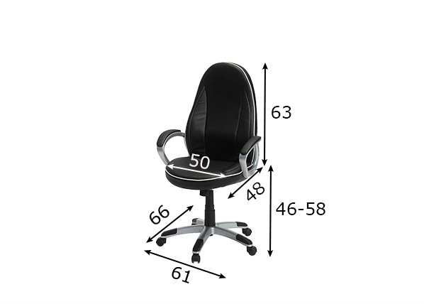 Рабочий стул Speedy 4 размеры