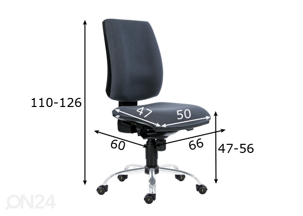 Рабочий стул SYN Antistatic серый размеры