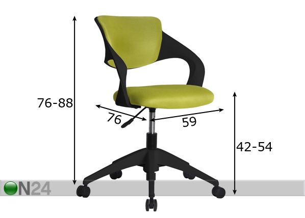Рабочий стул Toro размеры