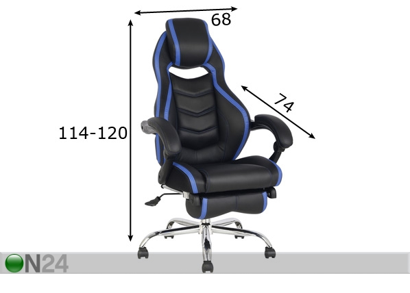 Рабочий стул с подножкой Recaro Plus размеры