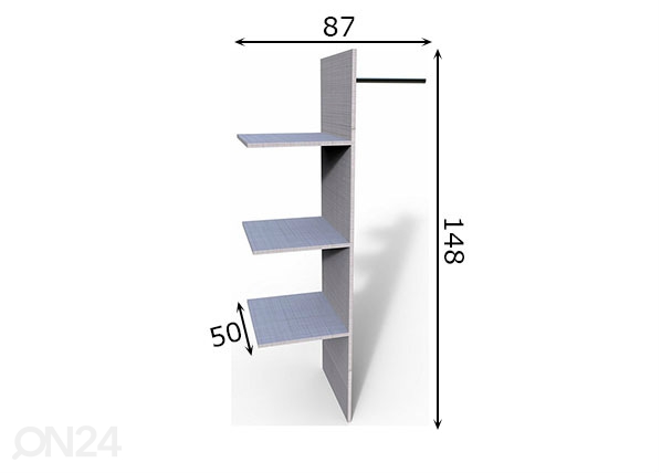 Разделитель шкафа 956 (90 cm) размеры