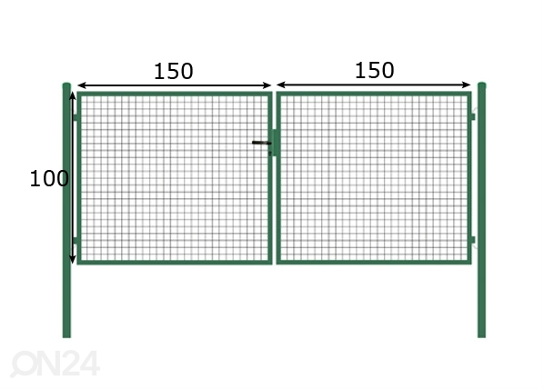 Распашные ворота 1x3 m размеры