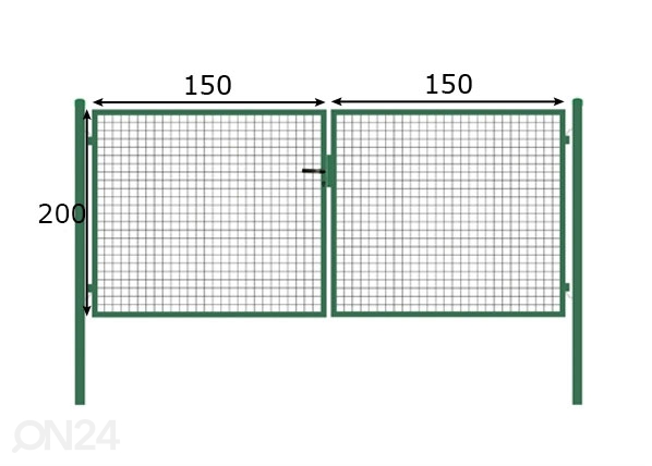 Распашные ворота 2x3 m размеры