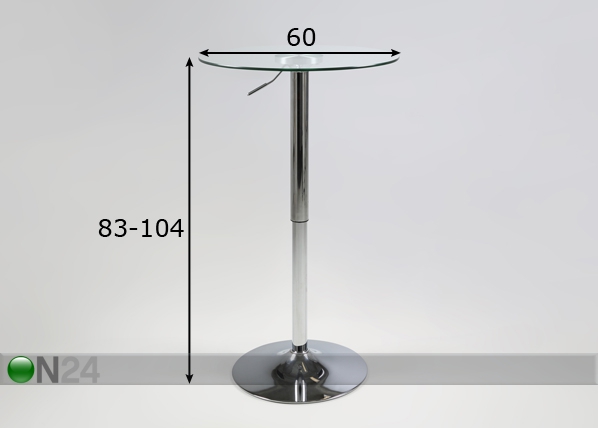 Регулируемый по высоте барный стол Nido размеры