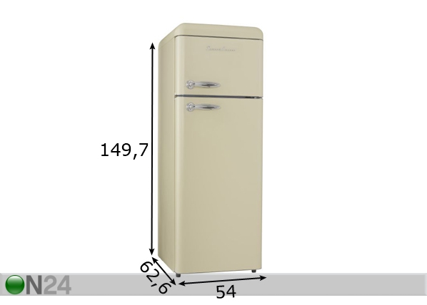 Ретро-холодильник Schaub Lorenz SL210C размеры