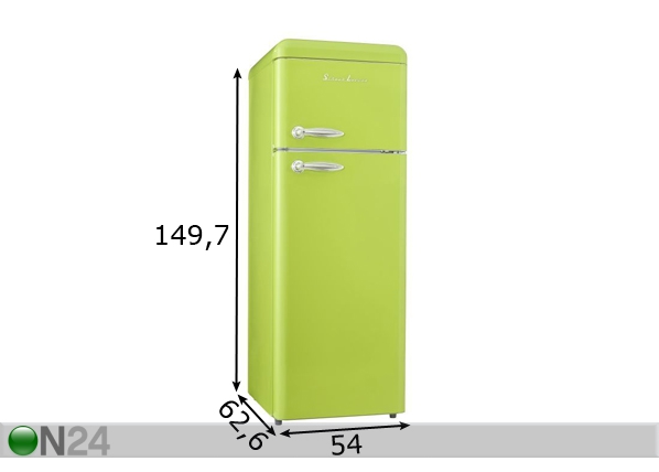 Ретро-холодильник Schaub Lorenz SL210LG размеры