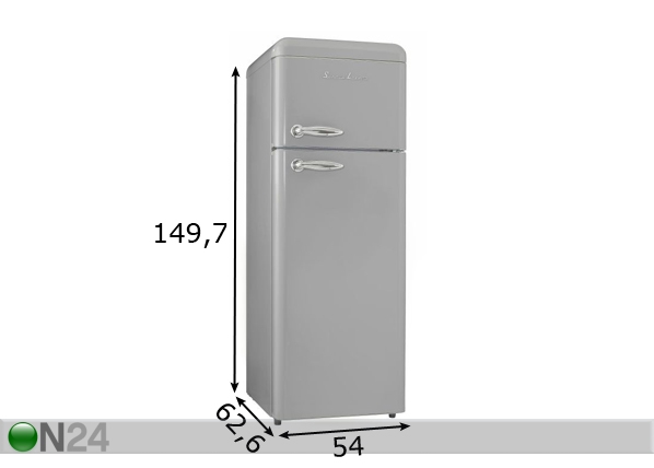 Ретро-холодильник Schaub Lorenz SL210SGR размеры