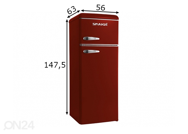 Ретро-холодильник SNAIGE размеры