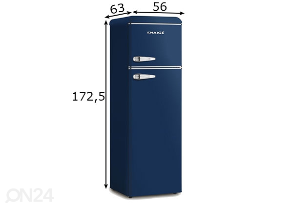 Ретро-холодильник Snaige, синий размеры