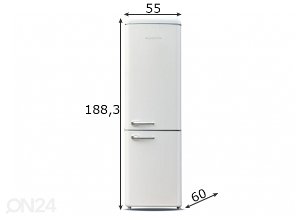 Ретро-холодильник Wolkenstein размеры