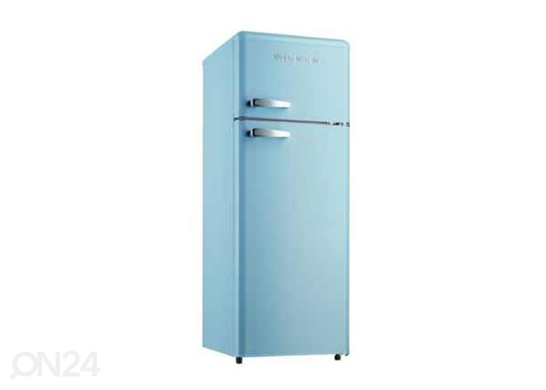 Ретро-холодильник Wolkenstein, глянцевый голубой