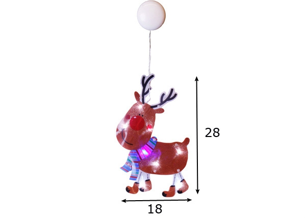 Рождественская декорация на окно Rudolf размеры