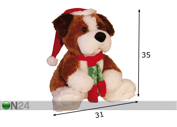 Рождественская декорация Сидящий щенок размеры