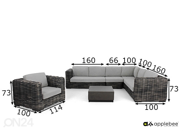 Садовая мебель Elements XL размеры