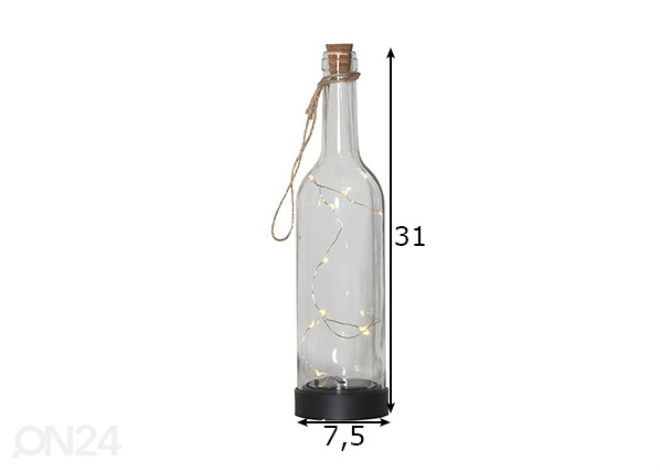 Садовый светильник на солнечной батарее Bottle размеры