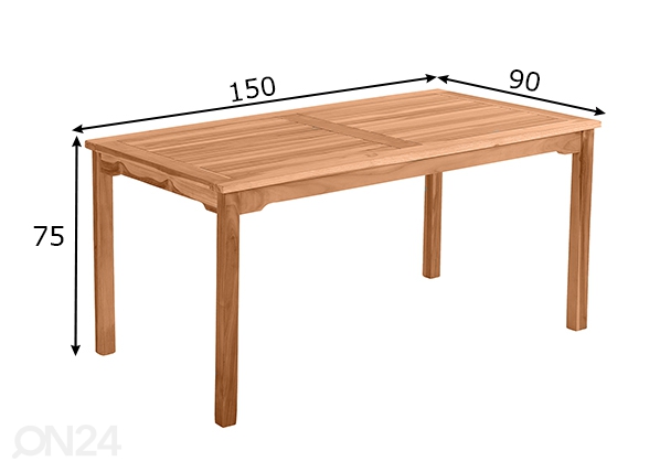 Садовый стол 150x90 cm размеры