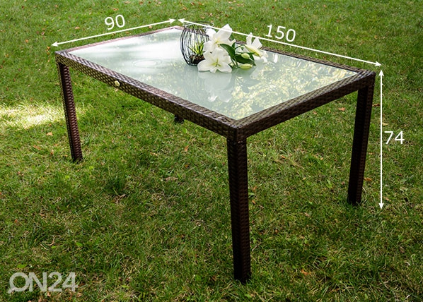Садовый стол 90x150 cm размеры
