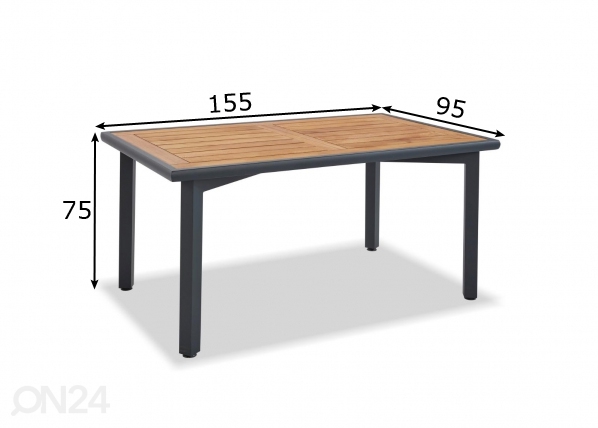 Садовый стол 95x155 cm размеры