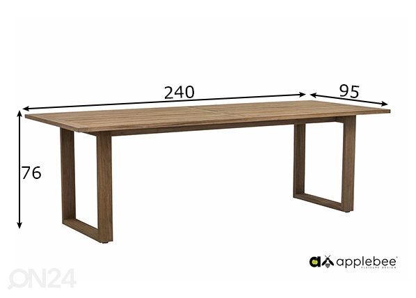 Садовый стол Antigua 240x95 cm размеры