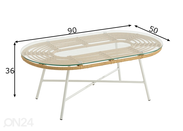 Садовый стол Lowa 90x50 cm размеры