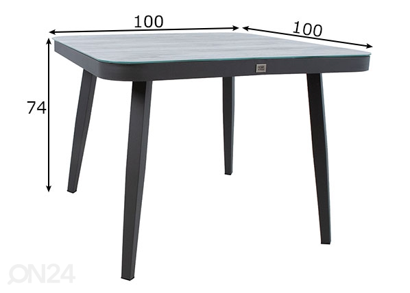 Садовый стол Marie 100x100 см размеры
