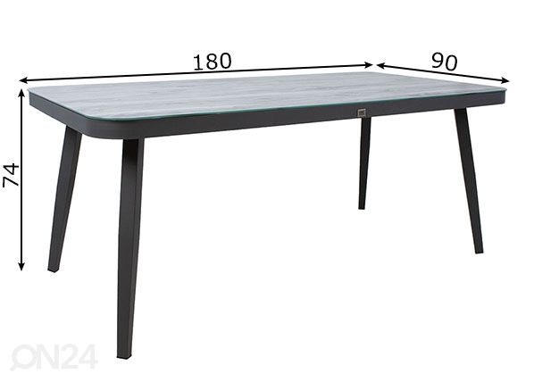 Садовый стол Marie 90x180 см размеры