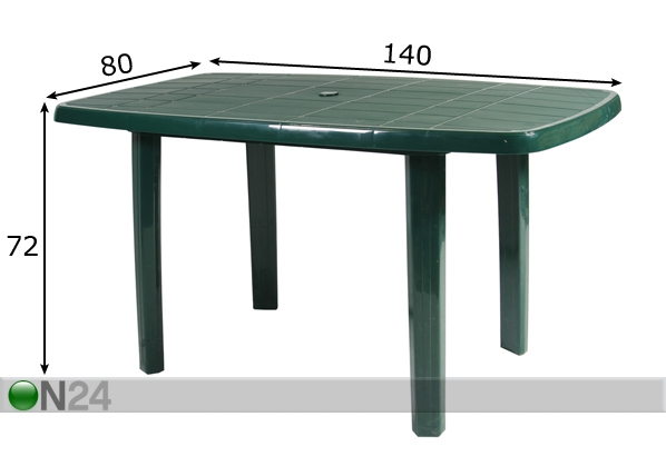 Садовый стол Sorrento размеры