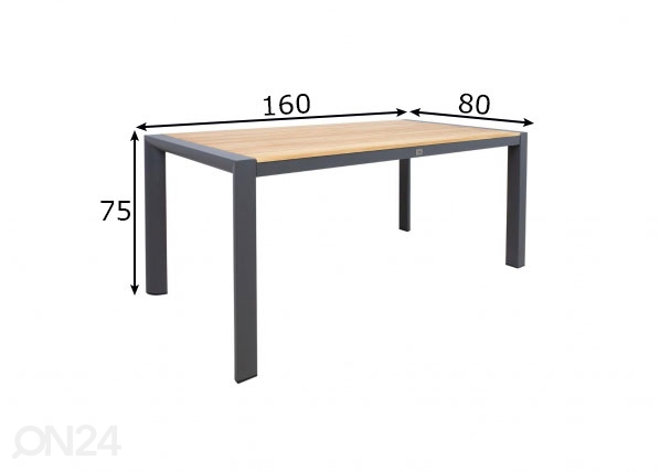 Садовый стол Tampere 80x160 см размеры