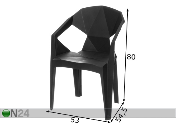 Садовый стул Angular размеры