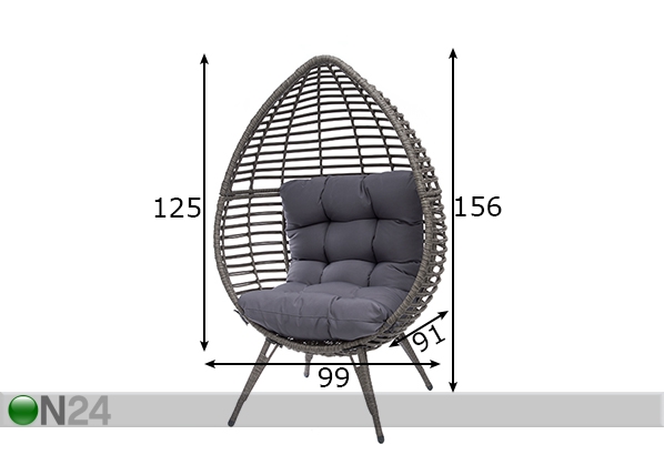 Садовый стул Egg размеры